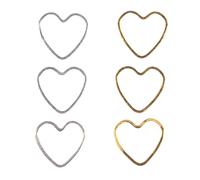 Rayher Ornement Coeur, 3xor, 3X Argent, 10x11mm, sct.-LS 6pces, 22979000