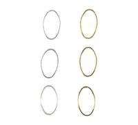 Rayher Ornement Ovale, 3xor, 3X Argent, 6x10mm, sct.-LS 6pces, 22980000