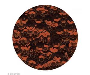Rayher Paillettes sequins bombées à coudre/coller ø 6mm 4000pcs brun s., 3927022