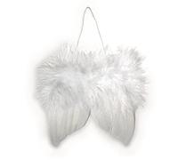 Rayher Paire d'ailes d'ange avec plumes Blanc 10 cm, 8522802