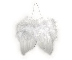 Rayher Paire d'ailes d'ange avec plumes Blanc 10 cm, 8522802