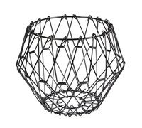 Rayher Panier métallique Extensible, Rabattable 32cm ø revêtement Noir, 23104576