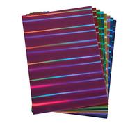 Rayher Papier à Effet Hologramme Mix, A4, Colore, 250g/m2, 8 couleurs 8feuilles, Set de 8 Pièces
