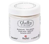 Rayher Peinture à base d'eau chalky finish Shabby Chic Blanc 236 ml