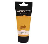 Rayher Peinture acrylique, jaune indien, 1 tube, 75ml, toutes surfaces, usages multiples, arts créatifs-38912167