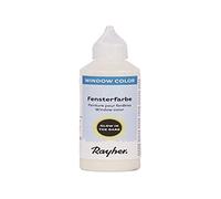 Rayher Peinture Window Color luminescente Easy Paint, incolore, 1 Bouteille, 80ml, Effet Nocturne, Peinture pour fenêtre, Arts créatifs, décoration, Halloween-38702000, Phosphorescent