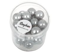 Rayher Perle Verre Gris argenté Renaissance 10mm 35 pièc.