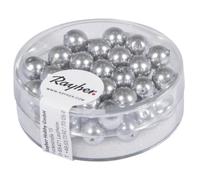 Rayher Perle Verre Gris argenté Renaissance 6mm 45 pièc.