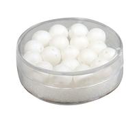 Rayher Perles, blanc, 1 boite, 18pces., ø 8mm, 14692102 | Perles Silk-Bead, en verre, mat, arts créatifs, bijoux