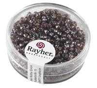 Rayher Perles de rocailles 4mm ø bte 17g av garniture argent + Rainbow, 14384311