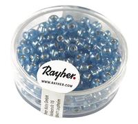 Rayher Perles de rocailles 4mmø bte 17g + garniture argent + rainbow, 14383374