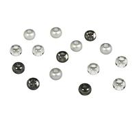 Rayher Perles de rocailles ø5,5mm, Grand Trou ø2mm BTE 80pc Tons Gris, 14799558