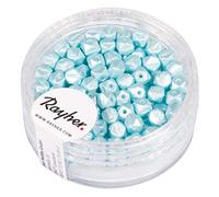 Rayher Perles de Rocailles Antique p. création bijoux 4mm ø 120pc aqua, 14840354