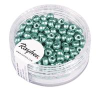 Rayher Perles de Rocailles création bijoux 4mm ø 150pc vert menthe mat, 14842408