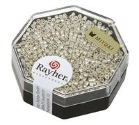 Miyuki Perles Delica – perles de rocailles pour bijoux 1,6 mm Ø argenté métallique – Large