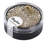 Rayher Perles de Rocailles Delica p. bijoux 2,2mm ø métallique argenté, 14750606, Large