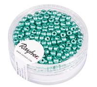 Rayher Perles de Rocailles p. bijoux 3 mm ø 200 pces vert menthe mat, 14841408