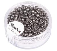 Rayher Perles de Rocailles p. bijoux 3 mm ø 200 pces anthracite brillant, 14841572