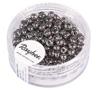 Rayher Perles de Rocailles p. Bijoux 4 mm ø 150 pc Anthracite Brillant, 14842572