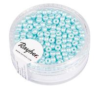 Rayher Perles de Rocailles p. création bijoux 3 mm ø 200 pces aqua mat, 14841354