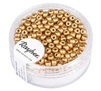 Rayher Perles de Rocailles p. création Bijoux 3 mm ø 200 pces Or Mat, 14841616