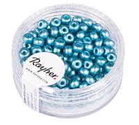Rayher Perles de Rocailles p. création bijoux 4 mm ø 150 pc lagune mat, 14842390