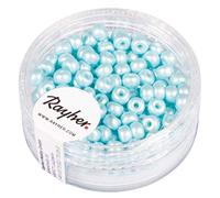 Rayher Perles de Rocailles p. création Bijoux 4 mm ø 150 pces Aqua Mat, 14842354