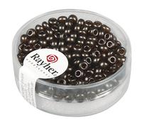 Rayher perles de rocailles perles verre ciré 2,6mm bte 7g marron foncé, 14589552