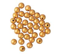 Rayher Perles en bois, doré, 35 pces., 10mm ø, mat, FSC 100%, arts créatifs, bijoux, décoration, porte-clefs-63073616