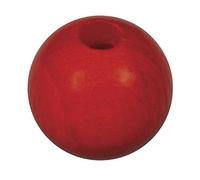 Rayher Perles en bois FSC 100% création bijoux, polies 8mm ø 82pc rouge, 1250218