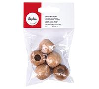 Rayher Perles en Bois Poli, Nature, 1 Lot de 5 pces., 25mm ø, Gros Trou 10mm ø, FSC 100%, Arts créatifs, décorations, macramé-12244505