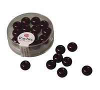 Rayher Perles en verre ciré ø 9 mm, grand trou ø 3 mm 14 pces prune, 14681316