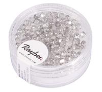 Rayher Perles en verre facettées, 3 mm ø bte 100 pces argent mi-opaque, 14202606