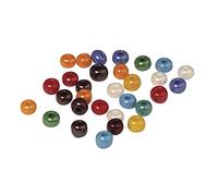Rayher Perles en verre, multicolore, 1 pot, 55g, 8,7mm ø, gros trou 4mm ø, opaque, arts créatifs, décorations, macramé, bijoux-1418749
