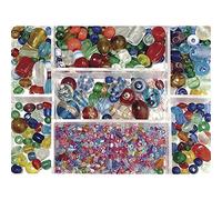 Rayher perles en verre perles pour bijoux parfaites pour le tissage de perles bijoux fantaisie pour les fans de bricolage multicolore