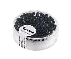 Rayher Perles facettées en Verre 3 mm ø boîte 100 pcs Noir irisé, 14202576