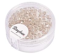 Rayher Perles facettées en Verre 3 mm ø BTE 100 pces Taupe Transparent, 14202509