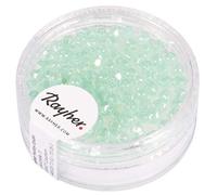 Rayher Perles facettées en Verre 3 mm ø BTE 100 pcs Vert Menthe Opaque, 14202408