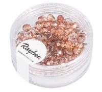 Rayher Perles facettées en Verre 4 mm ø BTE 100 pces cuivre mi-Opaque, 14200638