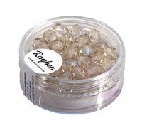Rayher Perles facettées en Verre 6 mm ø BTE 50 pces Topaze Clair irisé, 14201807