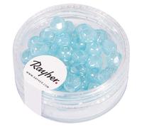 Rayher Perles facettées en Verre 6mm ø BTE 50 pces Aigue Marine Opaque, 14201354