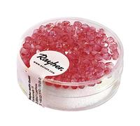 Rayher Perles facettées en verre bijoux 3 mm ø bte 100 pcs rubis irisé, 14202815