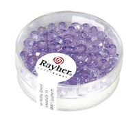Rayher Perles facettées en Verre Bijoux 4 mm ø BTE 100 pcs Lilas irisé, 14200308