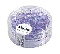 Rayher Perles facettées en Verre Bijoux 6 mm ø BTE 50 pces Lilas irisé, 14201308