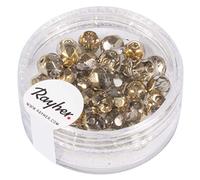 Rayher Perles facettées en Verre Bijoux 6 mm ø BTE 50 pcs Or mi-Opaque, 14201616
