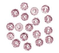 Rayher Perles facettées Verre Olive 6x4mm ø BTE 50pc Quartz Rose irisé, 14203810