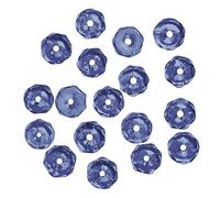 Rayher Perles facettées verre petite roue 6x3 mm ø 40 pces onyx irisé, 14204850