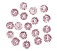 Rayher Perles facettées verre pte. roue 6x3mm ø 40pc quartz rose irisé, 14204810