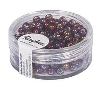 Rayher Perles rocaille av doubl.argent+Rainbow ø 4mm bt 17g rouge pom., 14383289
