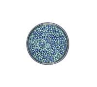 Rayher Perles rocaille, bleu, 1 boite, 17g, ø 2,6mm, rocailles, mat, nacré, arts créatifs, bijoux, tissage, broderie-1407300, Teintes bleues